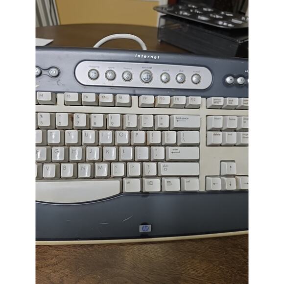 HP 5308 USB Keyboard Wired w Multimedia Buttons VTG Original-Works! - Picture 5 of 16